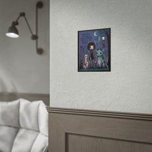 Load image into Gallery viewer, Rolled Poster – Gothic Cute Nightscape Art Print ("Make Room for the Strange Things")