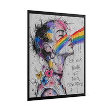 Load image into Gallery viewer, "Not Their Expectations" Pride Art | Fine Line Sketch Rainbow Beam Poster