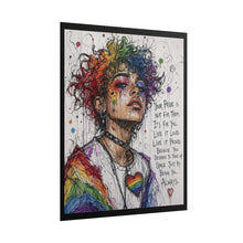 Load image into Gallery viewer, "Deserve To Take Up Space" Pride Wall Art | Rainbow Curly Hair Poster