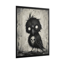Load image into Gallery viewer, Rolled Poster — Gothic Cute Crow Art Print (Dark Nursery, Halloween Wall Decor)