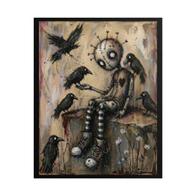 Load image into Gallery viewer, Rolled Poster — Gothic Doll with Crows Art Print