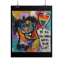 Load image into Gallery viewer, "The World Needs Your Light" Pride Wall Art | LGBTQ+ Love & Hope Print