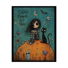Load image into Gallery viewer, Collect Moments, Not Things — Gothic Inspirational Pumpkin Poster