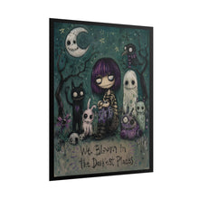 Load image into Gallery viewer, Rolled Poster — 'We Bloom in the Darkest Places' Gothic Cute Art Print
