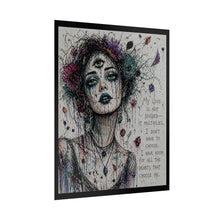 Load image into Gallery viewer, Rolled Poster — Third Eye Woman Art Print with Quote: “My Love Is Not Divided It Multiplies”
