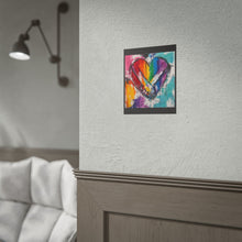 Load image into Gallery viewer, LGBTQ+ Solidarity Rainbow Heart Wall Art | Clasped Hands Print