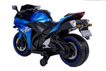 Load image into Gallery viewer, TAMCO-T3 painted blue kids 12V wheels with light, hand drive , electric motorcycle Children ride on motorcycle
