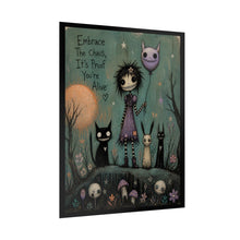 Load image into Gallery viewer, Embrace the Chaos Rolled Poster — Cute Gothic Art Print