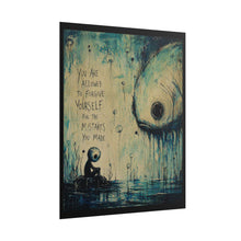 Load image into Gallery viewer, Forgive Yourself Inspirational Art Poster — Surreal Blue Wall Print