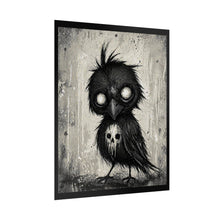 Load image into Gallery viewer, Rolled Poster — Gothic Cute Crow Art Print (Dark Nursery, Halloween Wall Decor)
