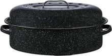 Load image into Gallery viewer, Granite Ware 18" Covered Oval Roaster Black