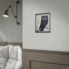 Load image into Gallery viewer, Owl Poster – "Even in the Darkness, Your Light Shines Brightest" Inspirational Rolled Art Print