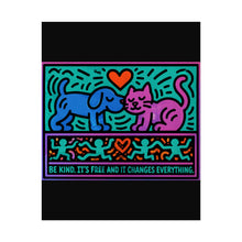 Load image into Gallery viewer, Be Kind It’s Free Rolled Poster — Bright Playful Animal Pop Art Print