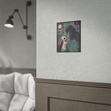 Load image into Gallery viewer, Poster — Cute Gothic Bunny & Crow Art Print with 'In Loving You...' Quote