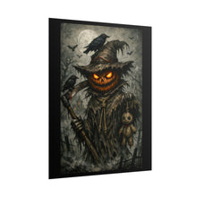 Load image into Gallery viewer, Halloween Pumpkin Scarecrow Poster — Spooky Jack-O'-Lantern Wall Art (Rolled Poster)