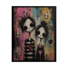 Load image into Gallery viewer, Gothic Emo Kissing Couple Poster - Dark Fantasy Skeleton Romance Wall Decor