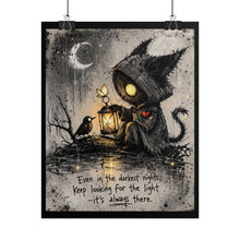 Load image into Gallery viewer, Rolled Poster — "Keep Looking for the Light" Gothic Lantern Art Print