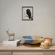 Load image into Gallery viewer, Gothic Crow Art Poster — “The Weight of Pain Is the Measure of Your Strength” Rolled Wall Art
