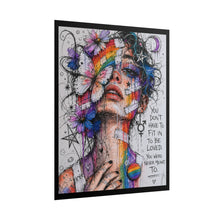 Load image into Gallery viewer, "Never Meant To Fit In" Pride Art | Fine Line Sketch Butterfly Face Poster