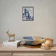 Load image into Gallery viewer, Rolled Poster — Inspirational Blue Owl Artwork: "You Are Stronger Than You Think" Motivational Wall Art