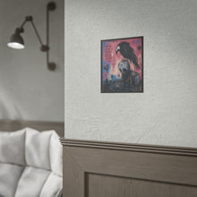 Load image into Gallery viewer, Dark Gothic Crow Art Poster — "We All Fight to Survive, Nobody Gets Out Unscathed"