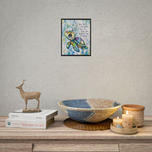 Load image into Gallery viewer, Inspirational Sea Turtle Poster — "You Are Stronger Than You Think" Motivational Rolled Art Print