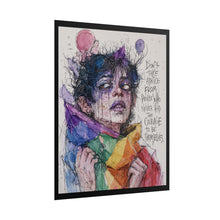 Load image into Gallery viewer, "Courage To Be Themselves" Pride Art | Fine Line Sketch Huddled Figure Poster