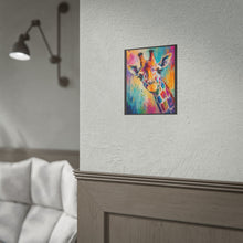 Load image into Gallery viewer, Vibrant Colorful Giraffe Poster - Abstract Safari Wildlife Wall Decor