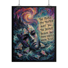 Load image into Gallery viewer, "The People You Trusted Hurt You The Deepest" Wall Art | Rainbow Starry Sky Print
