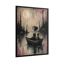 Load image into Gallery viewer, Rolled Poster — Whimsical Gothic Girl and Cat Boat Art Print