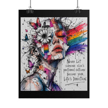 Load image into Gallery viewer, "Your Life's Direction" Pride Art | Fine Line Sketch Large Daisy Eye Poster