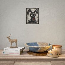 Load image into Gallery viewer, Rolled Poster — Gothic Cute Stuffed Bunny Art Print (Heart Patch)