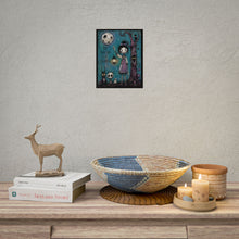 Load image into Gallery viewer, Be Curious Not Fearful Rolled Poster — Gothic Whimsical Moonlit Fantasy Wall Art
