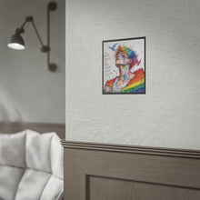 Load image into Gallery viewer, "Be Your True Color" Pride Art | Fine Line Sketch Rainbow Flag Poster