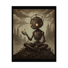 Load image into Gallery viewer, Steampunk Robot Poster — 'Even In The Darkness A Spark Remains' Rolled Art Print
