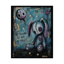 Load image into Gallery viewer, Rolled Poster — 'My Trauma Is Not My Fault' Gothic Bunny Art Print