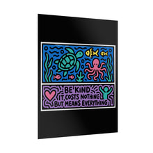 Load image into Gallery viewer, Rolled Poster — "Be Kind" Colorful Ocean Illustration Poster