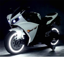 Load image into Gallery viewer, TAMCO-T1 white kids motorcycle ,12V wheels with light, hand drive , PU seat, electric motorcycle Children ride on motorcycle