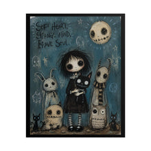 Load image into Gallery viewer, Soft Heart Strange Mind Brave Soul Rolled Poster — Gothic Whimsical Fantasy Wall Art