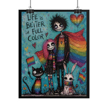 Load image into Gallery viewer, Pastel Goth Identity Art Print - "Life Is Better In Full Color"