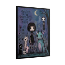 Load image into Gallery viewer, Rolled Poster – Gothic Cute Nightscape Art Print ("Make Room for the Strange Things")
