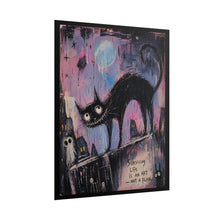 Load image into Gallery viewer, Surviving Life Cat Art Poster — Whimsical Gothic Rolled Wall Art