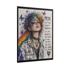 Load image into Gallery viewer, "Honoring The Truth" Pride Art | Denim Jacket Sketch Portrait Poster