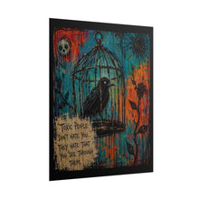 Load image into Gallery viewer, "Toxic People Don't Hate You" Crow Wall Art | Edgy Grunge Inspirational Print