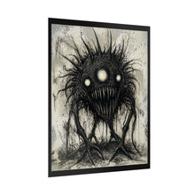 Load image into Gallery viewer, Horror Monster Illustration Poster - Creepy Three-Eyed Creature Rolled Art Print