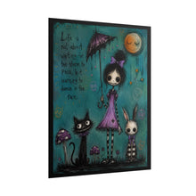 Load image into Gallery viewer, Life Is Not About Waiting for the Storm to Pass Rolled Poster — Whimsical Rainy Day Gothic Art