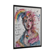 Load image into Gallery viewer, "Perfect To Be Powerful" Pride Wall Art | Trans & Non-Binary Identity Print