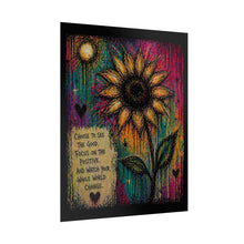 Load image into Gallery viewer, Sunflower Positivity Poster – 'Choose to See the Good' Rolled Art Print