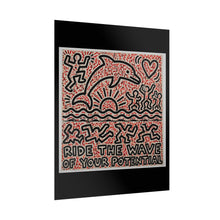 Load image into Gallery viewer, Inspirational Art Poster — "Ride the Wave of Your Potential" Rolled Wall Art