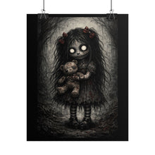 Load image into Gallery viewer, Creepy Doll Poster — Gothic Horror Rolled Art Print